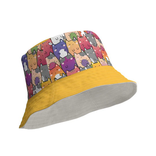 "Radiant Cats" - reversible Bucket Hat - Pfresh