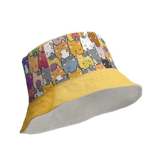 "Mixed Cats" - reversible Bucket Hat - Pfresh