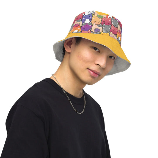 "Radiant Cats" - reversible Bucket Hat - Pfresh