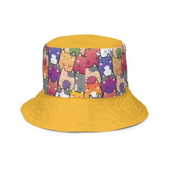 "Radiant Cats" - reversible Bucket Hat - Pfresh