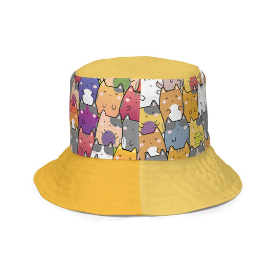 "Mixed Cats" - reversible Bucket Hat - Pfresh