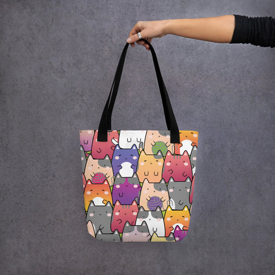 "Radiant Cats" - Tote bag 15"x15" - Pfresh