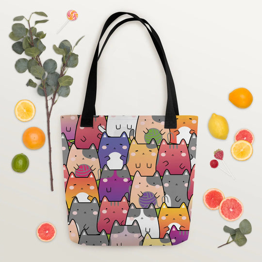 "Radiant Cats" - Tote bag 15"x15" - Pfresh