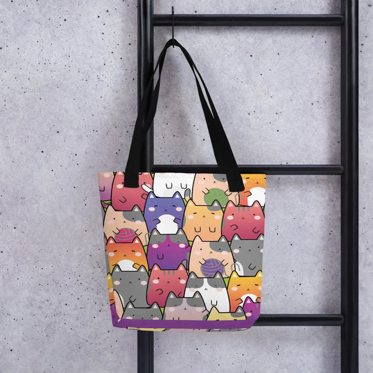 "Radiant Cats" - Tote bag 15"x15" - Pfresh