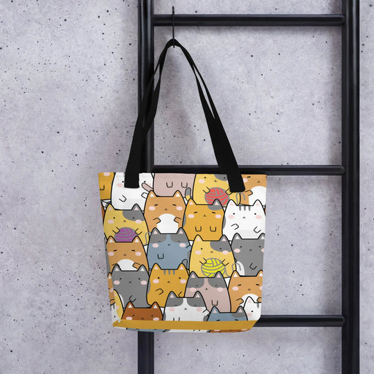 "Mixed Cats" - Tote bag 15"x15" - Pfresh