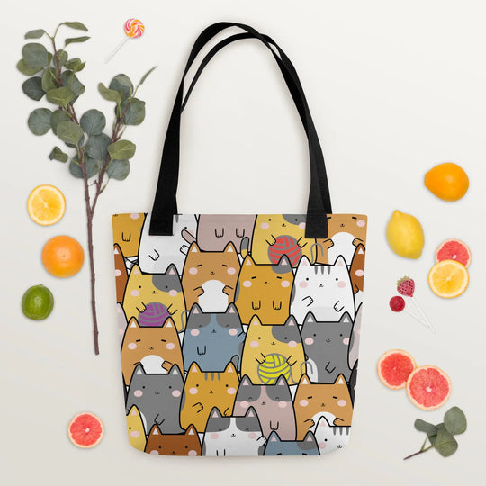 "Mixed Cats" - Tote bag 15"x15" - Pfresh