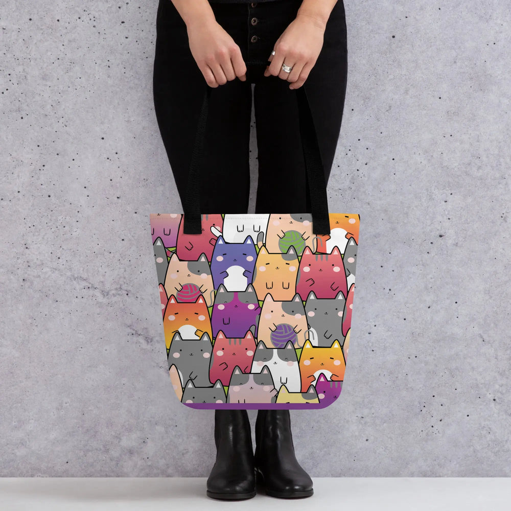 "Radiant Cats" - Tote bag 15"x15" - Pfresh