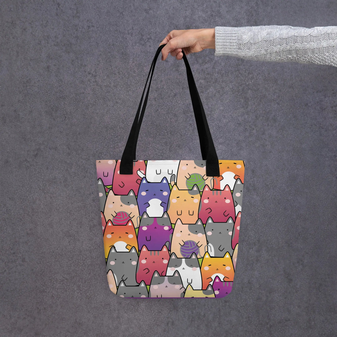 "Radiant Cats" - Tote bag 15"x15" - Pfresh