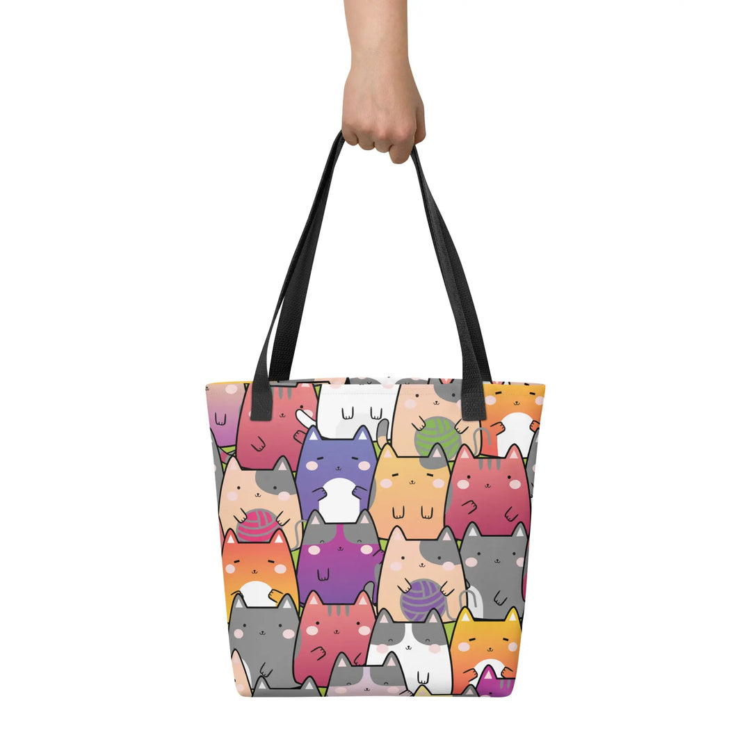 "Radiant Cats" - Tote bag 15"x15" - Pfresh