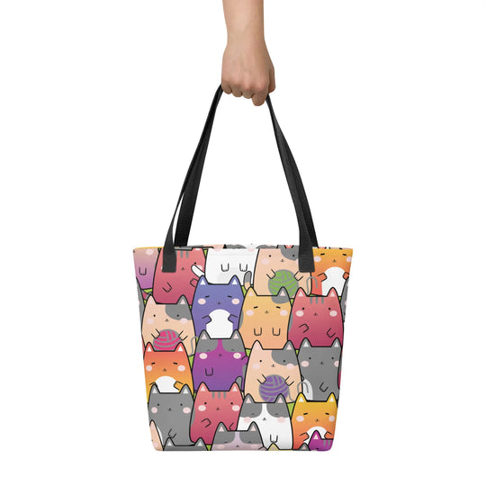 "Radiant Cats" - Tote bag 15"x15" - Pfresh