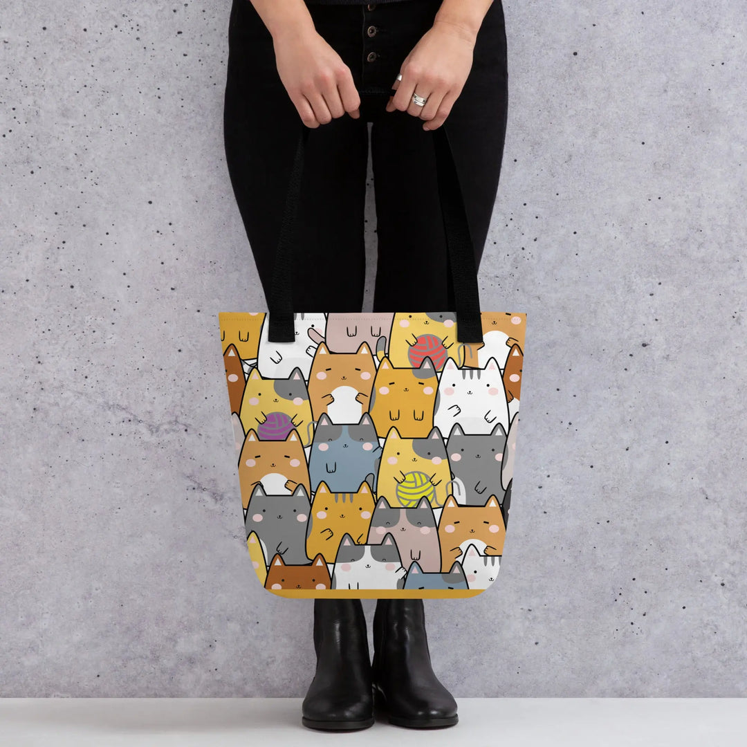 "Mixed Cats" - Tote bag 15"x15" - Pfresh