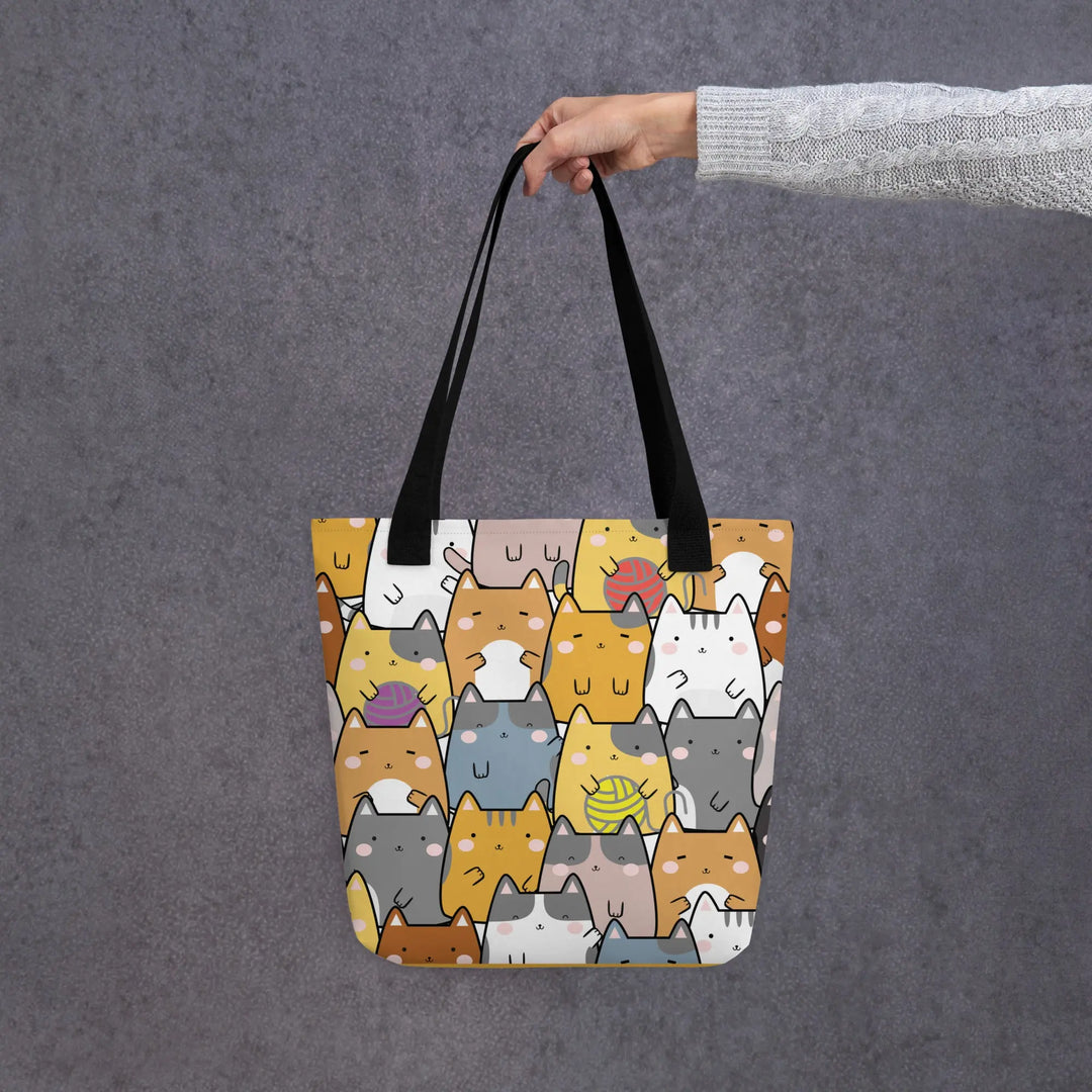 "Mixed Cats" - Tote bag 15"x15" - Pfresh