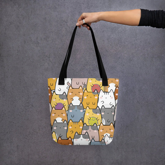 "Mixed Cats" - Tote bag 15"x15" - Pfresh