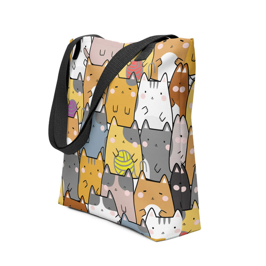 "Mixed Cats" - Tote bag 15"x15" - Pfresh