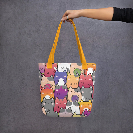 "Radiant Cats" - Tote bag 15"x15" - Pfresh