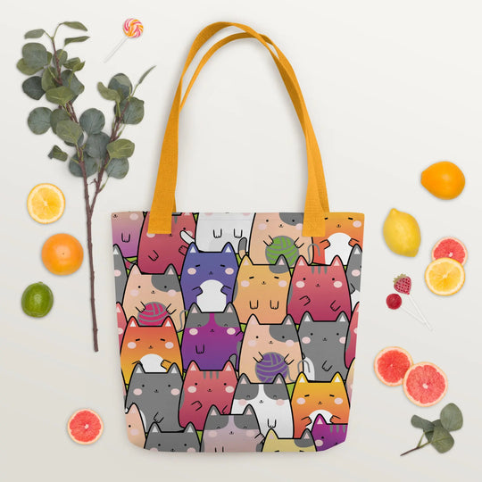 "Radiant Cats" - Tote bag 15"x15" - Pfresh