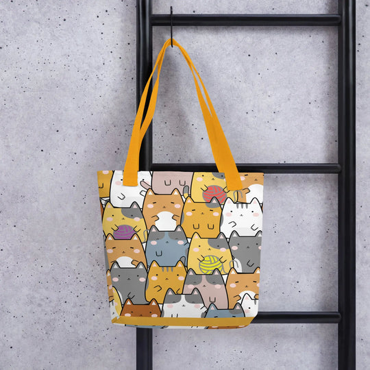 "Mixed Cats" - Tote bag 15"x15" - Pfresh