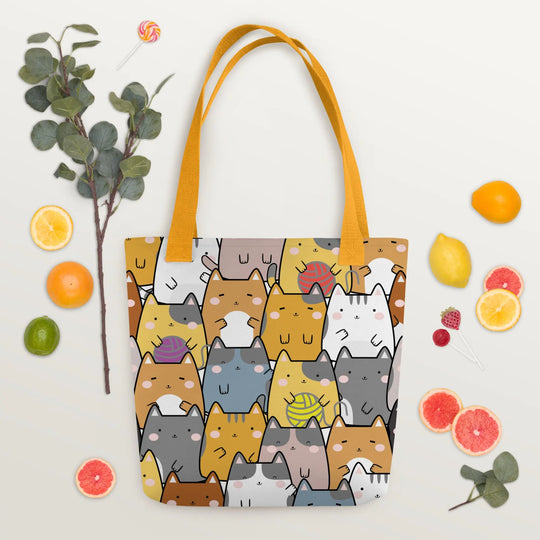 "Mixed Cats" - Tote bag 15"x15" - Pfresh