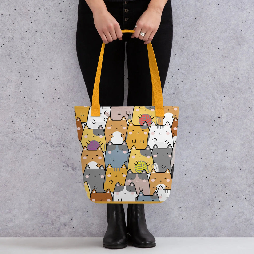 "Mixed Cats" - Tote bag 15"x15" - Pfresh