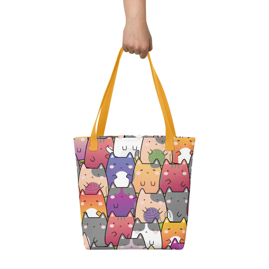 "Radiant Cats" - Tote bag 15"x15" - Pfresh