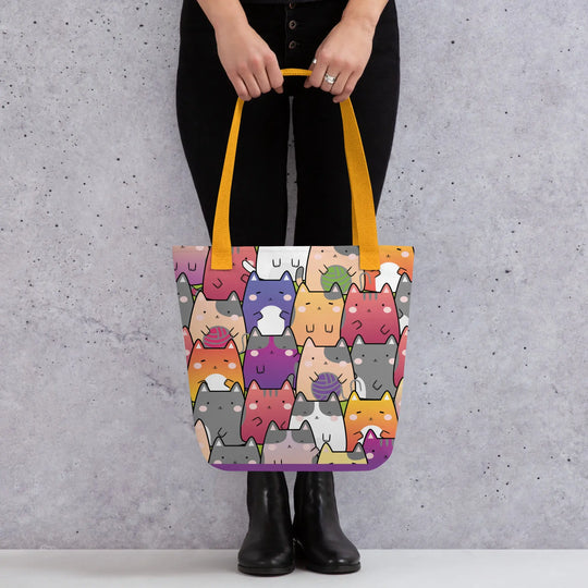 "Radiant Cats" - Tote bag 15"x15" - Pfresh