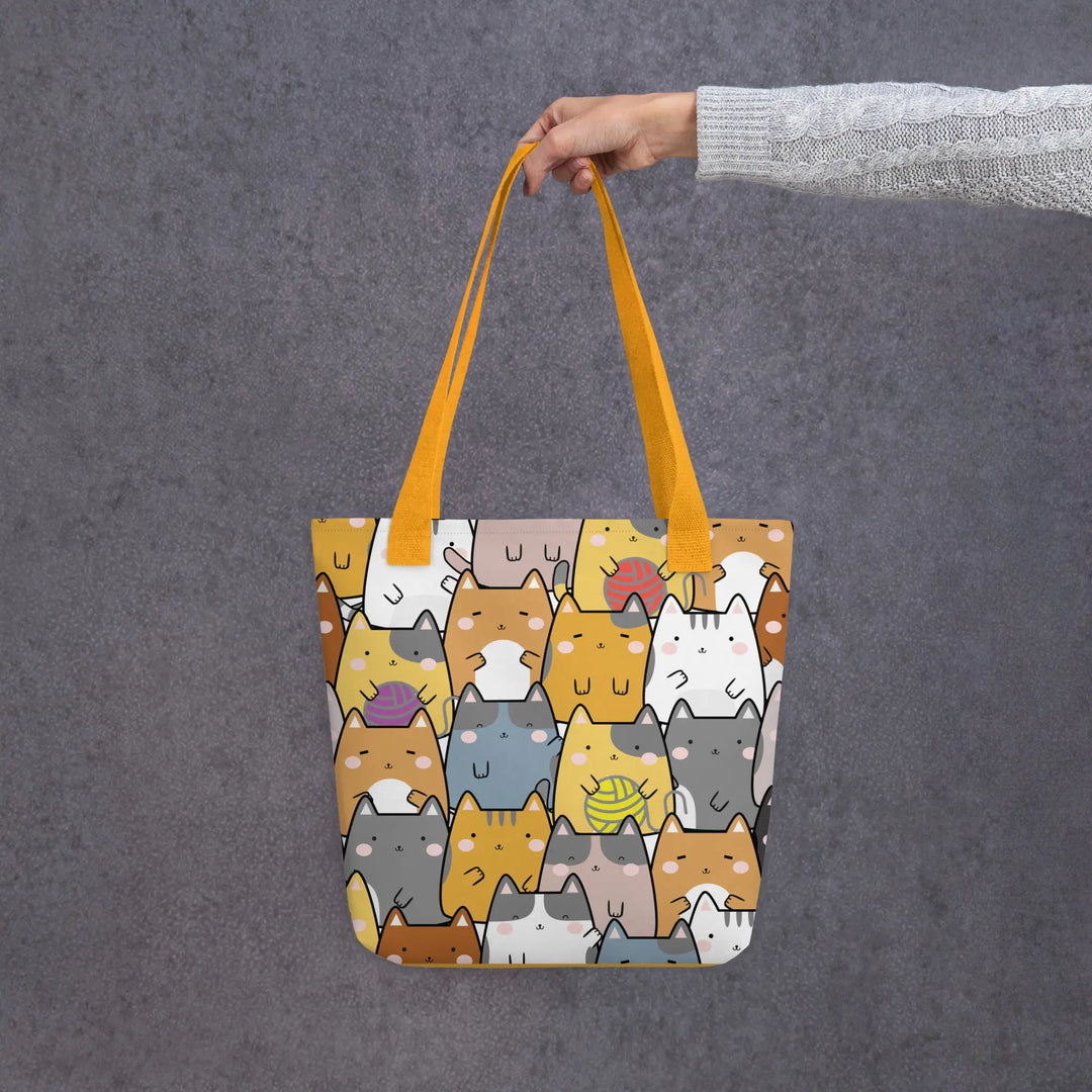 "Mixed Cats" - Tote bag 15"x15" - Pfresh