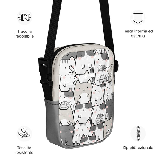 "Vanilla Licorice Cats" - crossbody bag - Pfresh