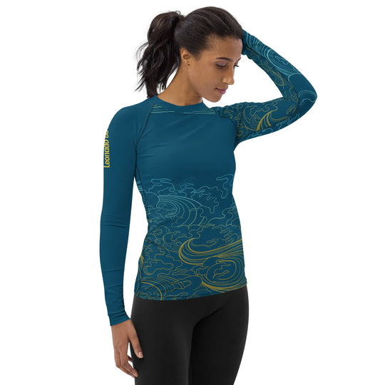 "Ocean One" - Deep Sea - Women's Rash Guard - Pfresh