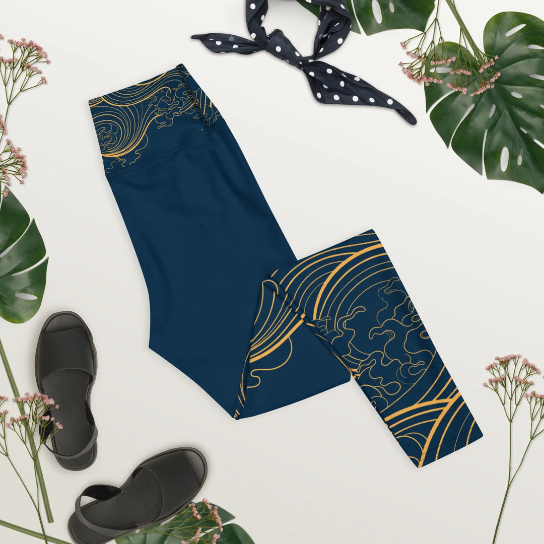 "Ocean One" Golden Waves - Leggings - Pfresh