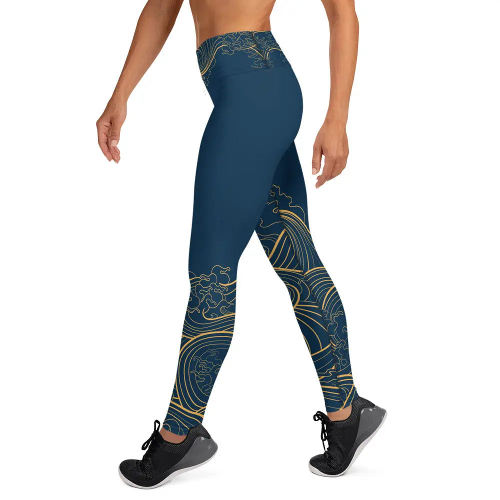 "Ocean One" Golden Waves - Leggings - Pfresh