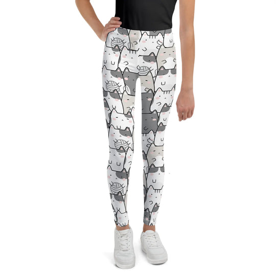 "Vanilla Licorice" Cats - Youth Leggings - Pfresh