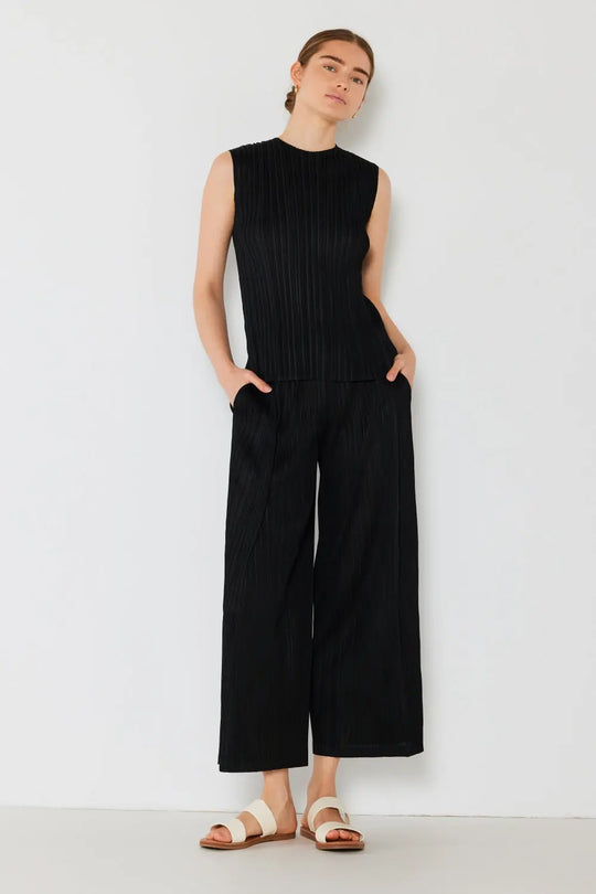 Marina West Swim - Pleated Wide-Leg Pants with Side Pleat Detail - Pfresh