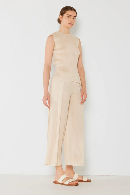 Marina West Swim - Pleated Wide-Leg Pants with Side Pleat Detail - Pfresh