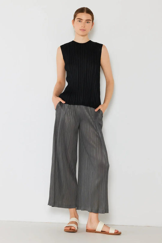 Marina West Swim - Pleated Wide-Leg Pants with Side Pleat Detail - Pfresh