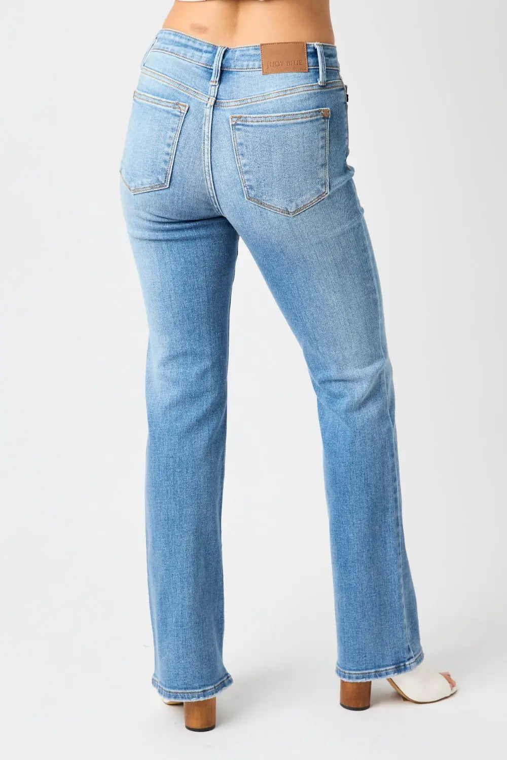 Judy Blue - Full Size Mid-Rise Waist Straight Jeans - Pfresh