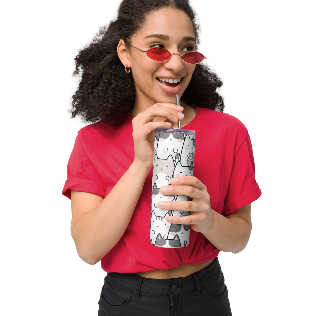 "Vanilla Licorice" Cats - Stainless steel tumbler - Pfresh