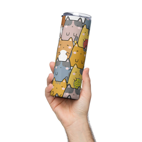 "Mixed Cats" - Stainless steel tumbler - Pfresh