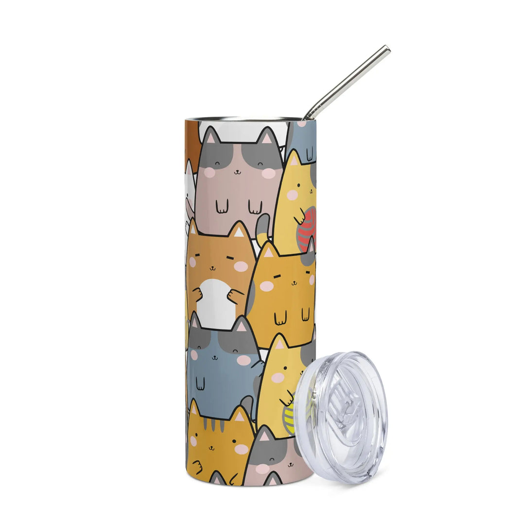 "Mixed Cats" - Stainless steel tumbler - Pfresh