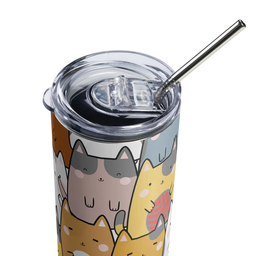 "Mixed Cats" - Stainless steel tumbler - Pfresh