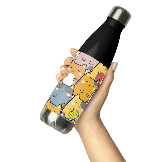 "Mixed Cats" - Stainless steel water bottle - Pfresh