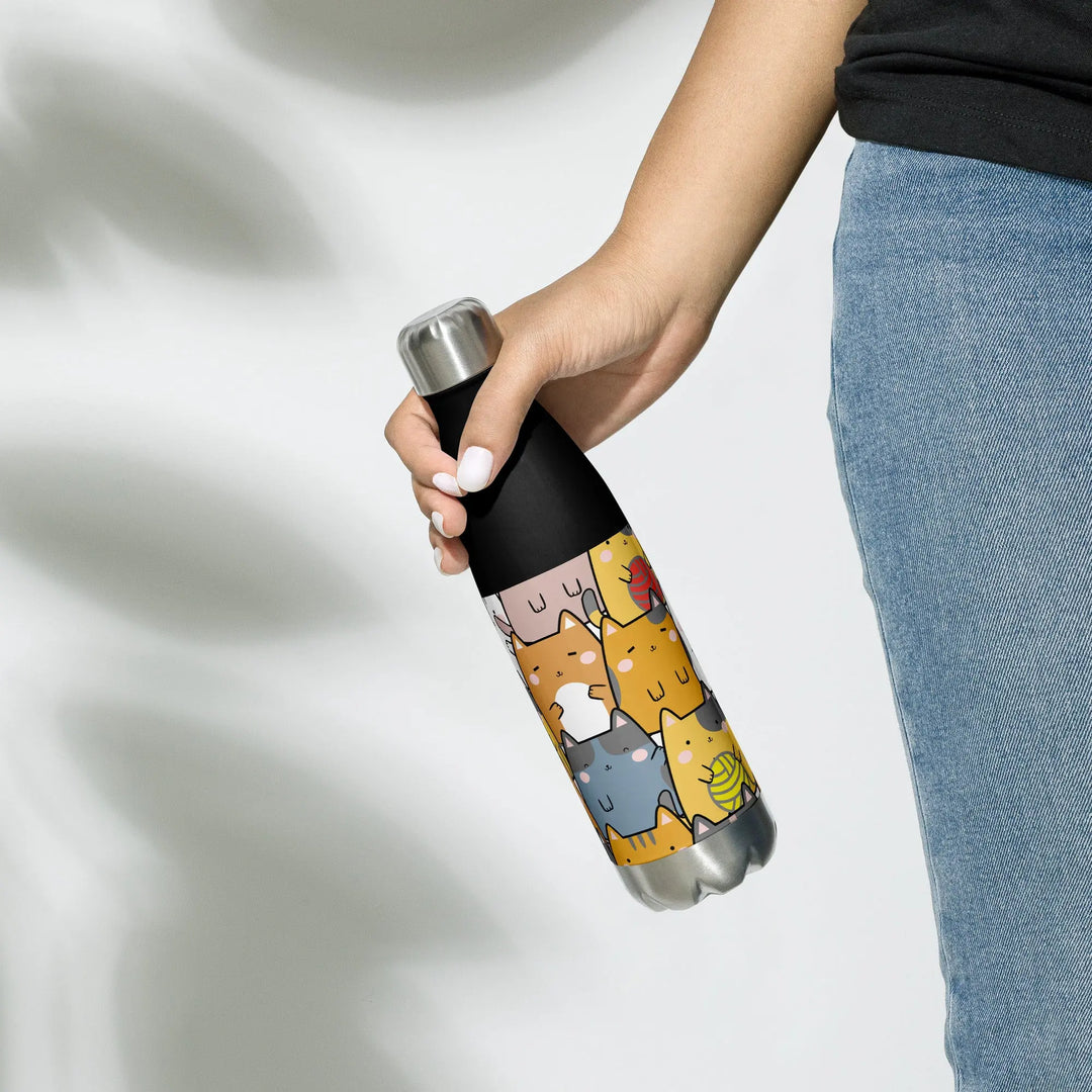 "Mixed Cats" - Stainless steel water bottle - Pfresh