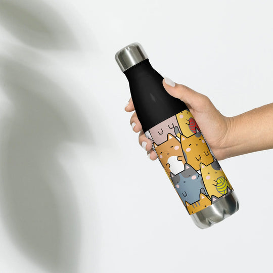 "Mixed Cats" - Stainless steel water bottle - Pfresh