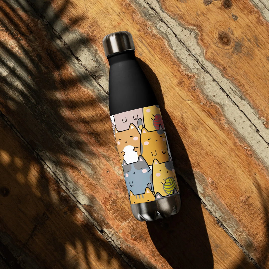 "Mixed Cats" - Stainless steel water bottle - Pfresh