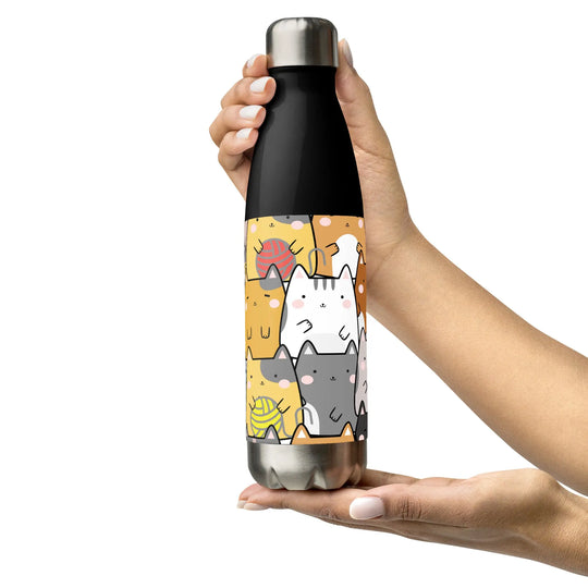 "Mixed Cats" - Stainless steel water bottle - Pfresh