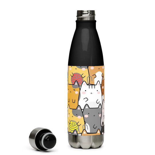 "Mixed Cats" - Stainless steel water bottle - Pfresh