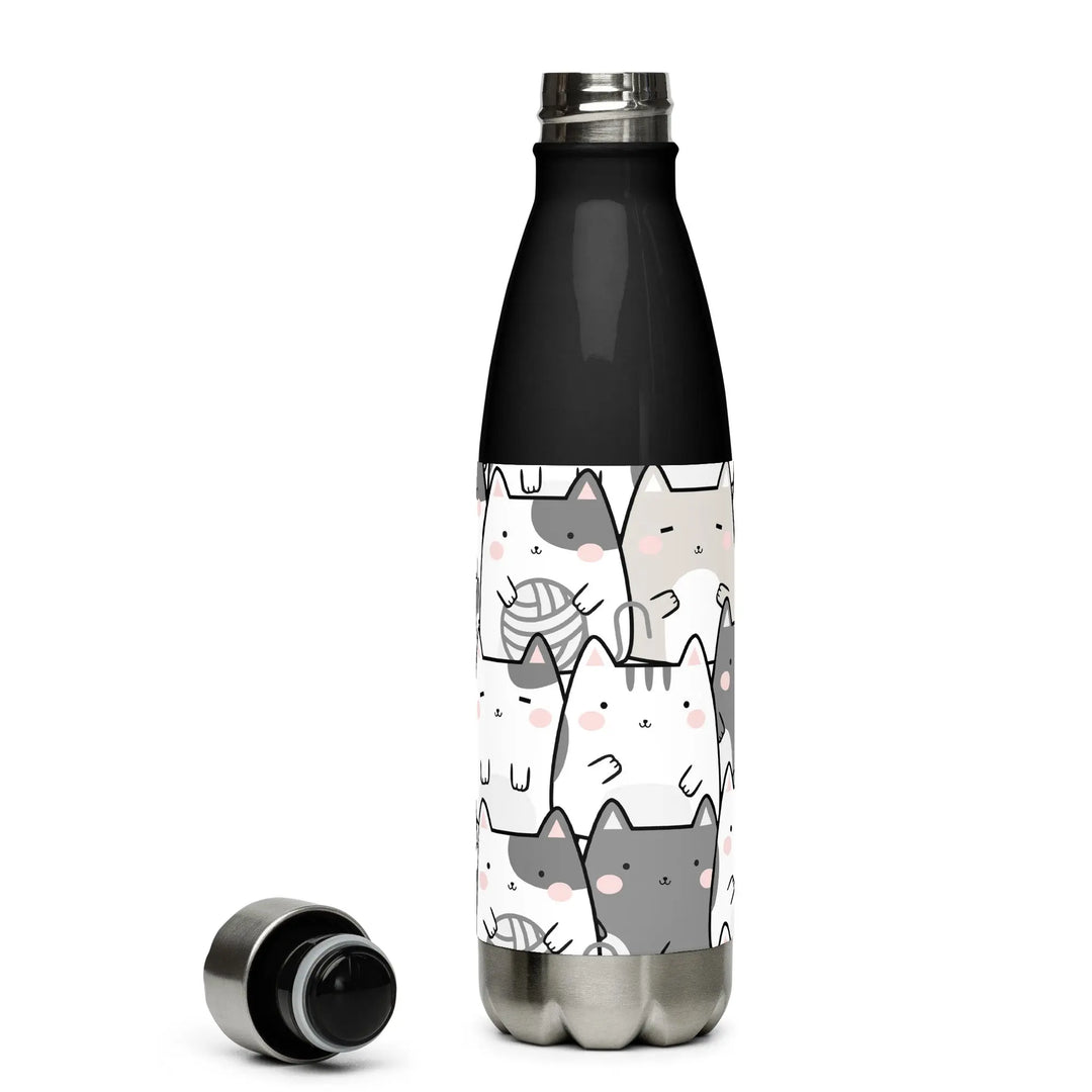 "Vanilla Licorice Cats" - Stainless steel water bottle - Pfresh